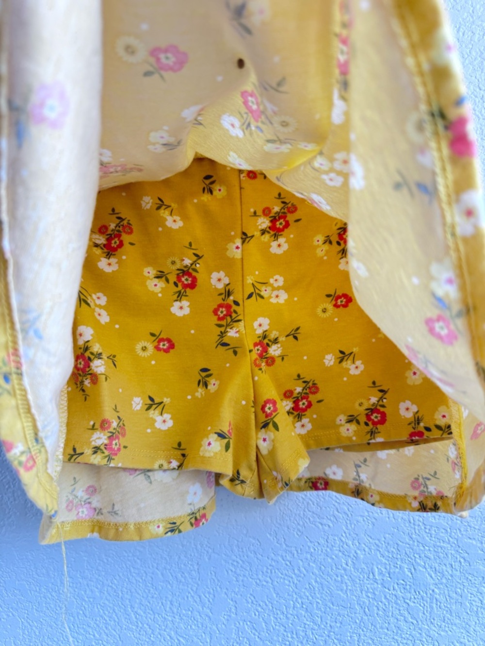 btween Yellow Floral Ruffle Tank & Skort Set. Size 6. - Picture 5 of 8